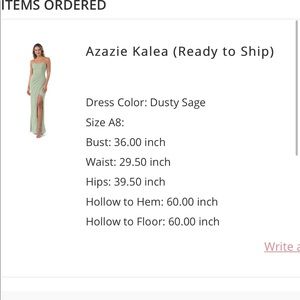 Azazie bridesmaid dress Dusty Sage
